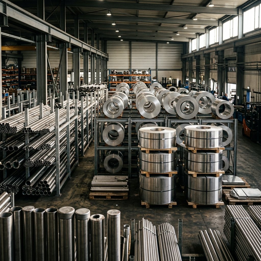 Stainless Steel Industrial Pipes and Warehouse